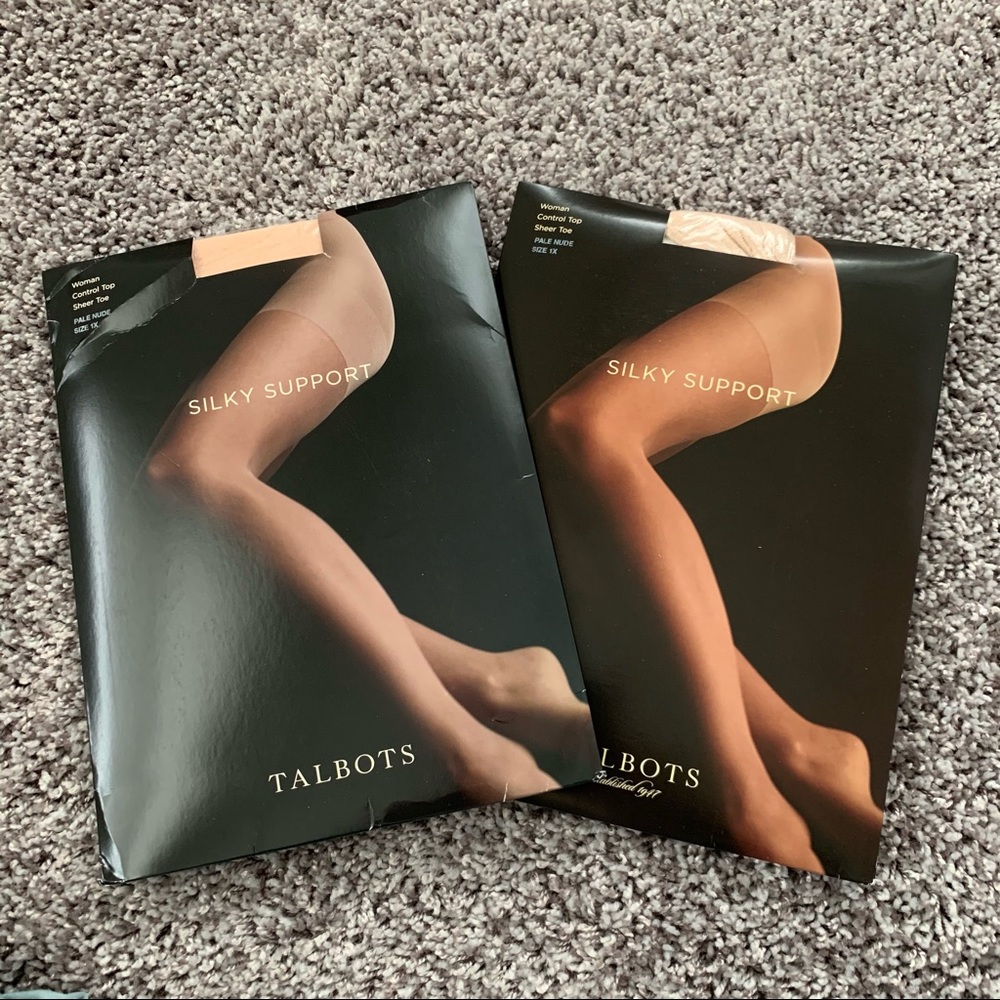 2 Pairs- Talbots Silky Support Hose